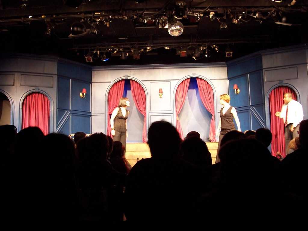 Chicago-second-city Actors perform on Chicago's Second City stage